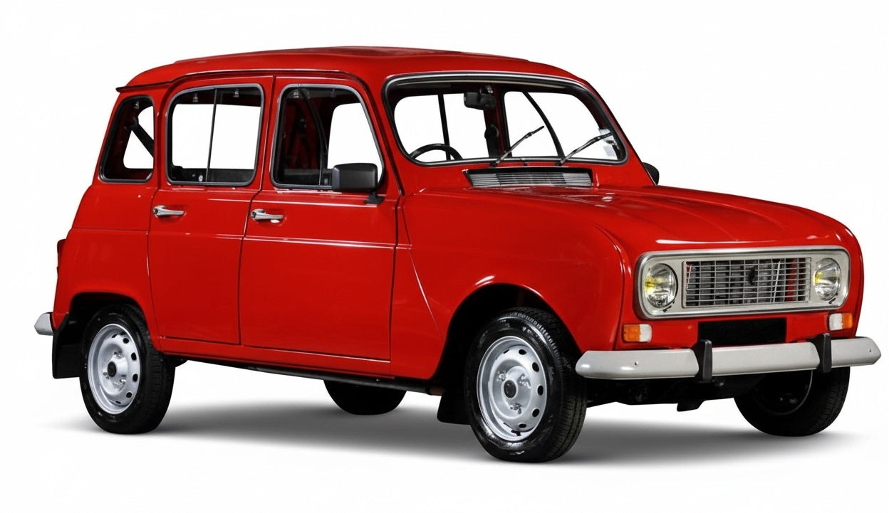 Renault 4 front red met schaduw